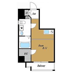 アーバイル三軒茶屋 1Kの間取図画像