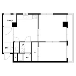SETA東邦ビル 2DKの間取図画像