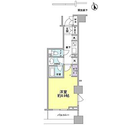 プラティーク三軒茶屋 1Kの間取図画像