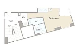 Grande Bene 3階1Kの間取り