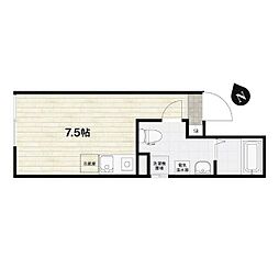 COCOFLAT蒲田 3階ワンルームの間取り