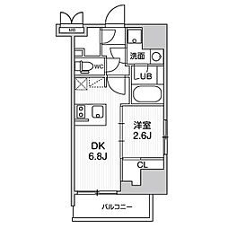 SYFORME大井町II 4階1DKの間取り