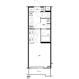 ルーブル大森西 3階1Kの間取り