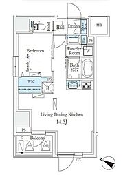 渋谷区東3丁目マンション 1LDKの間取図画像