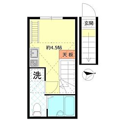 グラシア蒲田 ワンルームの間取図画像