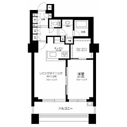 パークタワー東京フロント 1LDKの間取図画像
