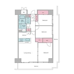 レジディア芝浦 3LDKの間取図画像