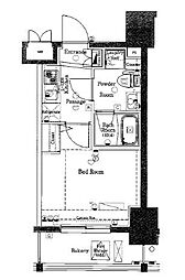 ジーベック平和島 1Kの間取図画像