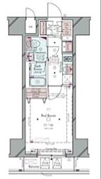 コンシェリア川崎マスターズヴィラ 1Kの間取図画像