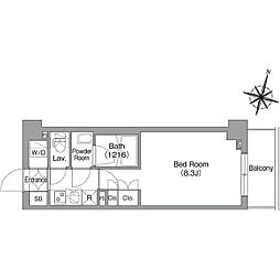 コンフォリア・リヴ南六郷 1Kの間取図画像