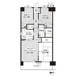 アイリス壱番館 3LDKの間取図画像