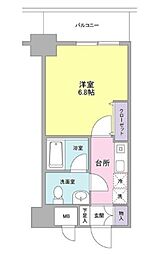 セレーノ品川 1Kの間取図画像