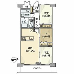 三田ナショナルコート 2SLDKの間取図画像