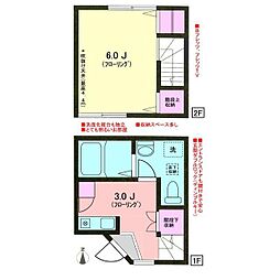 ストーリア 1Kの間取図画像