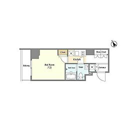Lien御殿山 1Kの間取図画像