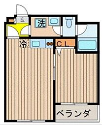 プラザ南大井 1LDKの間取図画像