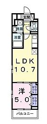 アーバングレース 1LDKの間取図画像