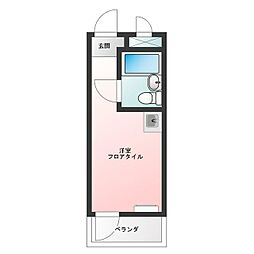 トップルーム品川 ワンルームの間取図画像