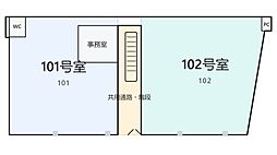 朝倉ハイツ ワンルームの間取図画像