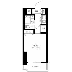 ライオンズマンション仲六郷 ワンルームの間取図画像