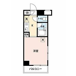 ブランシェ高輪 ワンルームの間取図画像