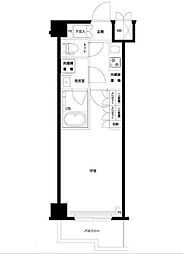 ルーブル武蔵小杉六番館 1階1Kの間取り