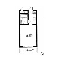 ユースフル祐天寺No.1 ワンルームの間取図画像