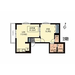 エルデ大岡山 1LDKの間取図画像