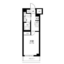 ジェノヴィア目黒南グリーンヴェール 1Kの間取図画像