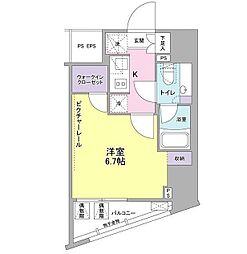 SIL西五反田 1Kの間取図画像