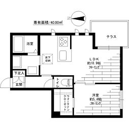 アネックス氷川 1LDKの間取図画像