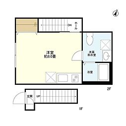 WELLSQUARE都立大学 ワンルームの間取図画像