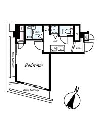 エクセリア都立大 1Kの間取図画像