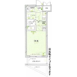 ルーブル都立大学 1Kの間取図画像
