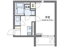 クレイノリヒト 1Kの間取図画像