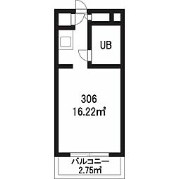 ユースフル田園調布 ワンルームの間取図画像