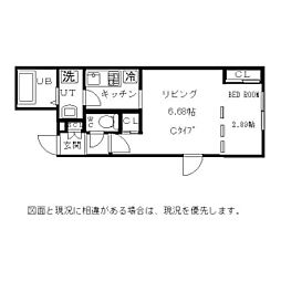 ZESTY戸越銀座 1DKの間取図画像