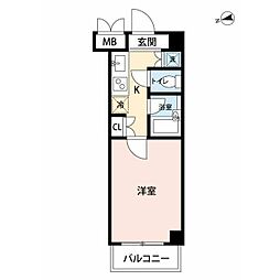 ルーブル都立大学2 1Kの間取図画像