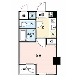 プレール南馬込 1Kの間取図画像