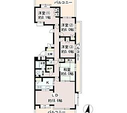 パークハイム旗の台 3階4LDKの間取り
