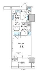 パークアクシス蒲田ステーションゲート 7階1Kの間取り