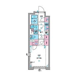 ジェノヴィア鵜の木 3階1Kの間取り