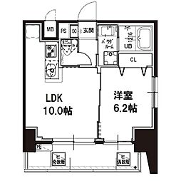 MaisondeArK南大井 1LDKの間取図画像