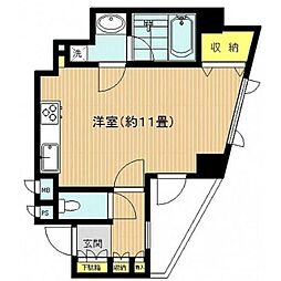 リシェ大井スカイビュー ワンルームの間取図画像