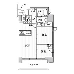 ディームス大井町 2LDKの間取図画像