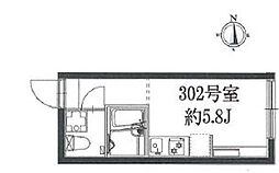 デザイアレジデンス三軒茶屋 3階ワンルームの間取り