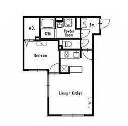GRAN PASEO中目黒 East 3階1LDKの間取り