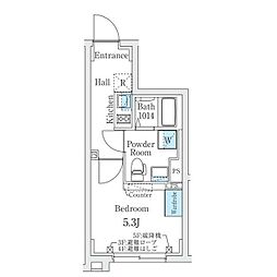 Fika代々木上原 1Kの間取図画像