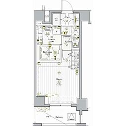 PREMIUMCUBEG駒沢大学 1Kの間取図画像