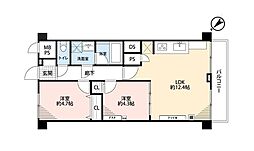 秀和恵比寿レジデンス 2LDKの間取図画像